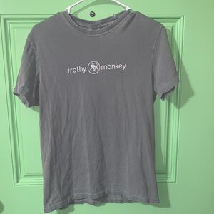 Comfort Colors Frothy Monkey Coffee Shop TShirt- Women’s size Small
